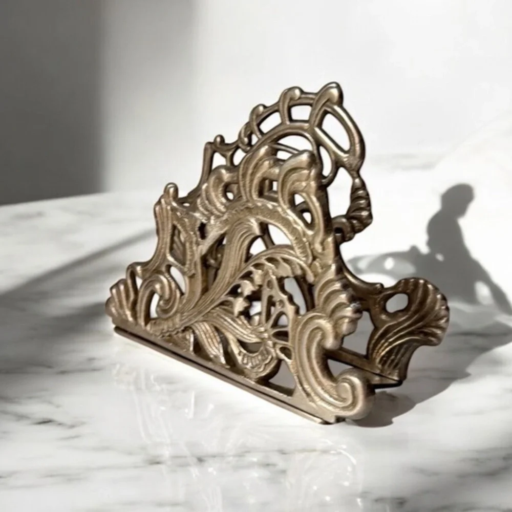 Elegant Gold Metal Napkin Holder